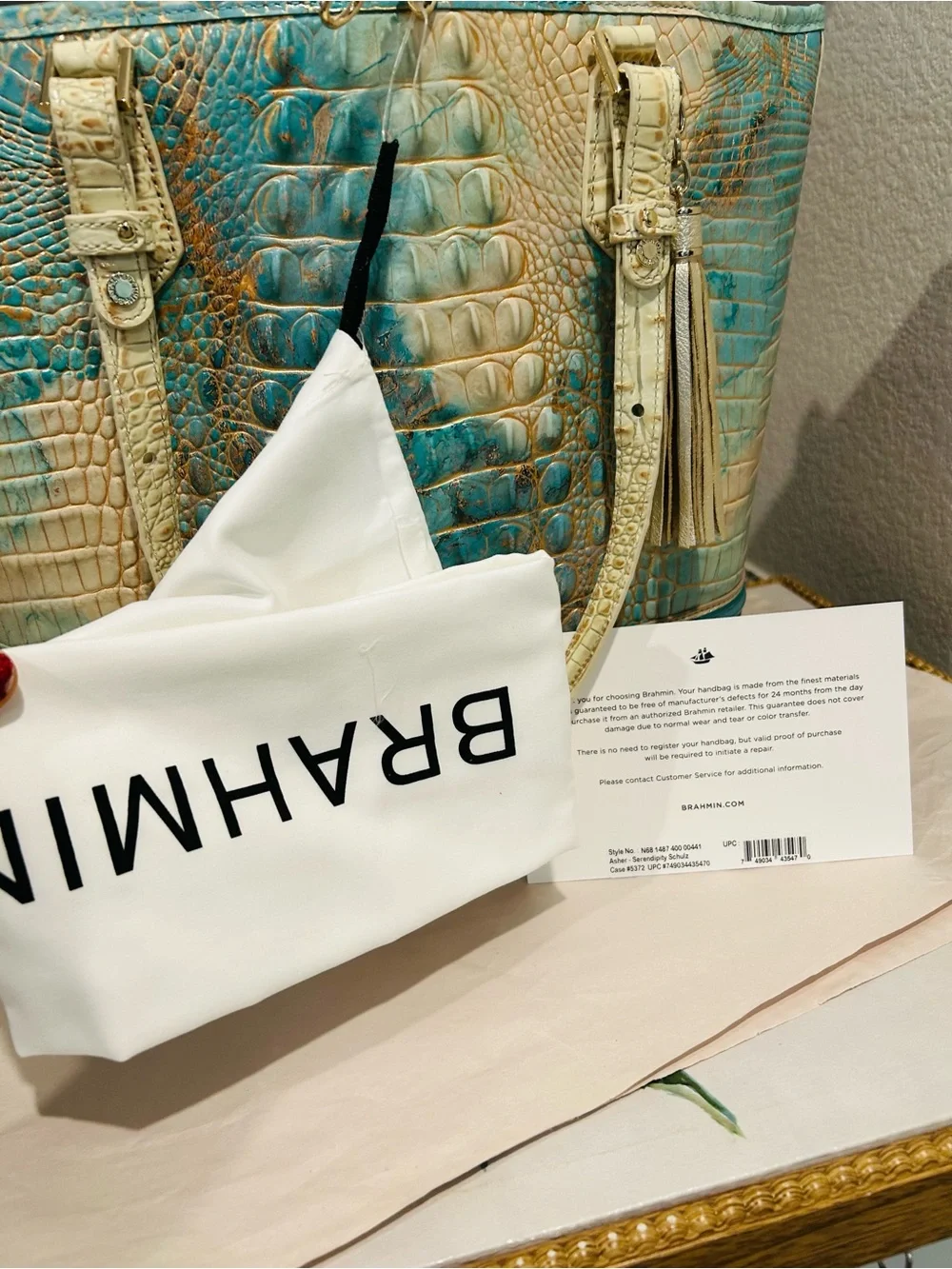 Brahmin Serendipity Schulz Asher Tote with Tassel